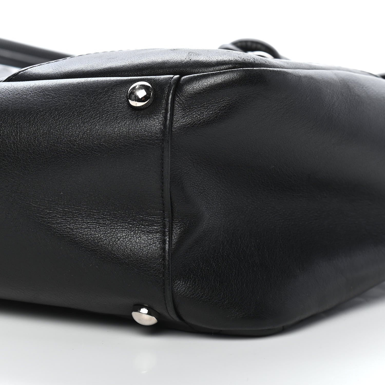 Chanel Calfskin Quilted Large Cambon Flap Black White 9 of 9