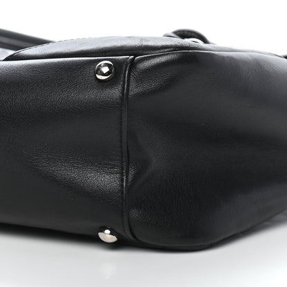 Chanel Calfskin Quilted Large Cambon Flap Black White 9 of 9