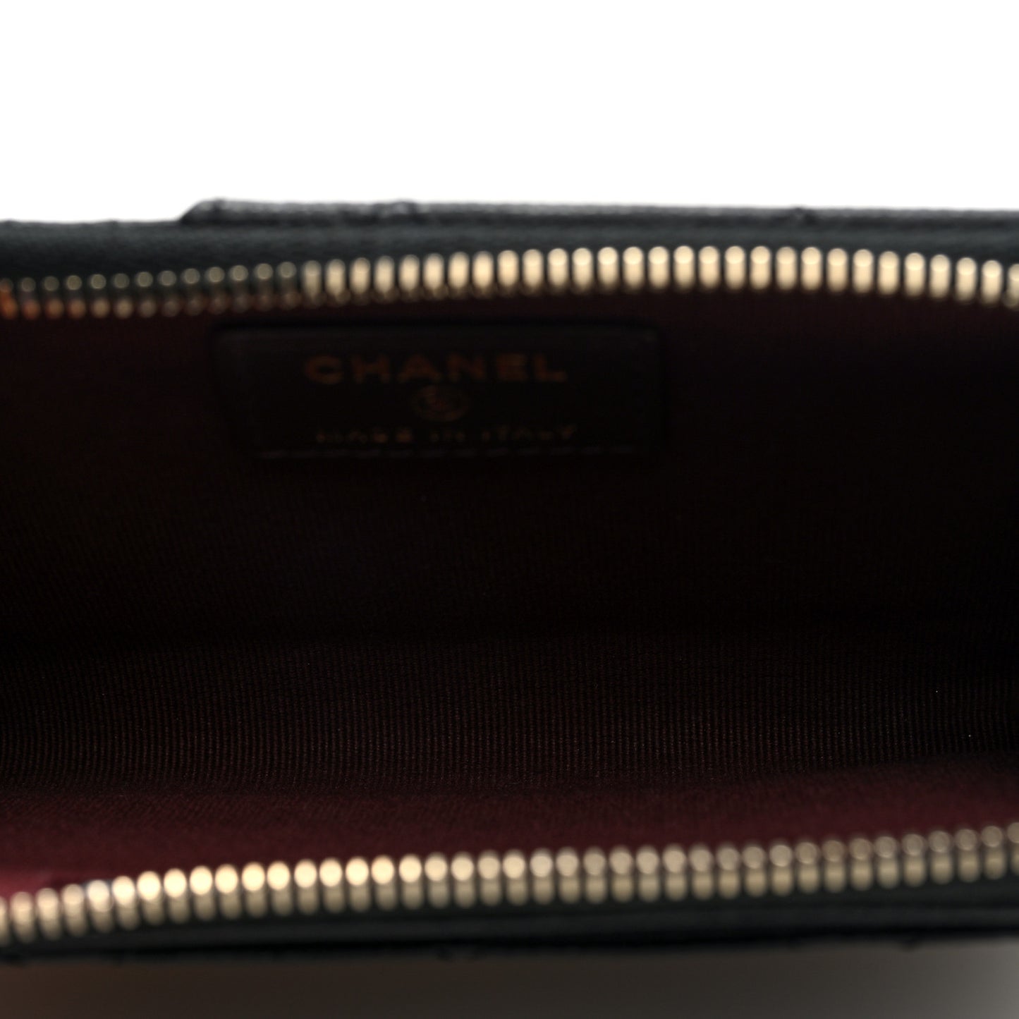 Caviar Quilted CC Zip Around Card Holder Black