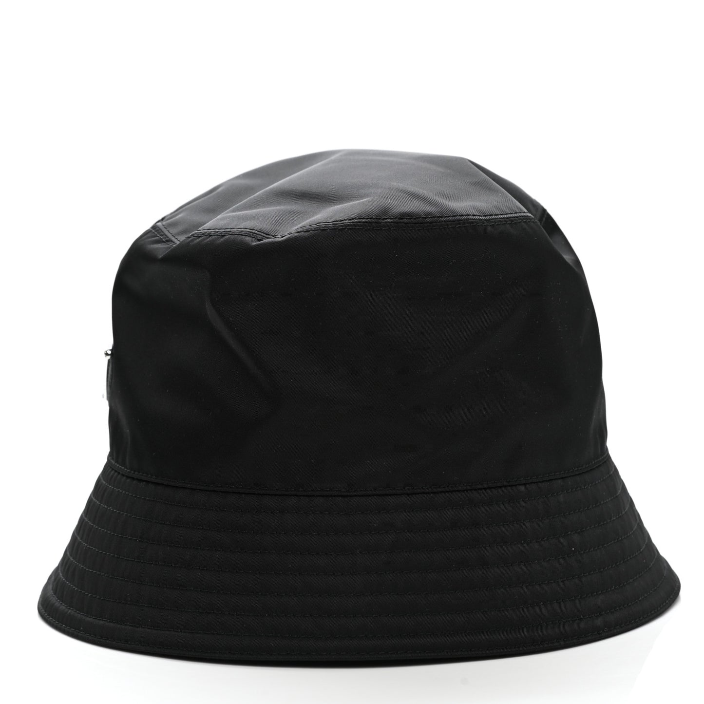 Re-Nylon Metal Triangle Logo Womens Bucket Hat M Black