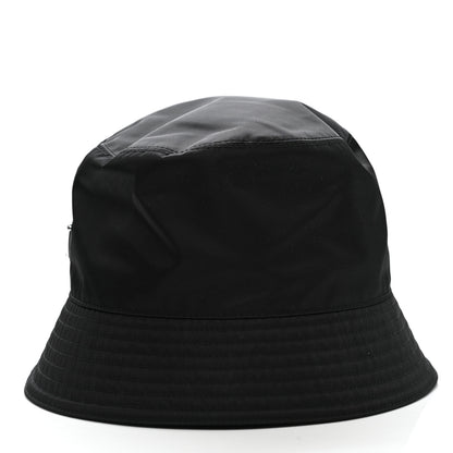 Prada Re-Nylon Metal Triangle Logo Womens Bucket Hat M Black 4 of 9