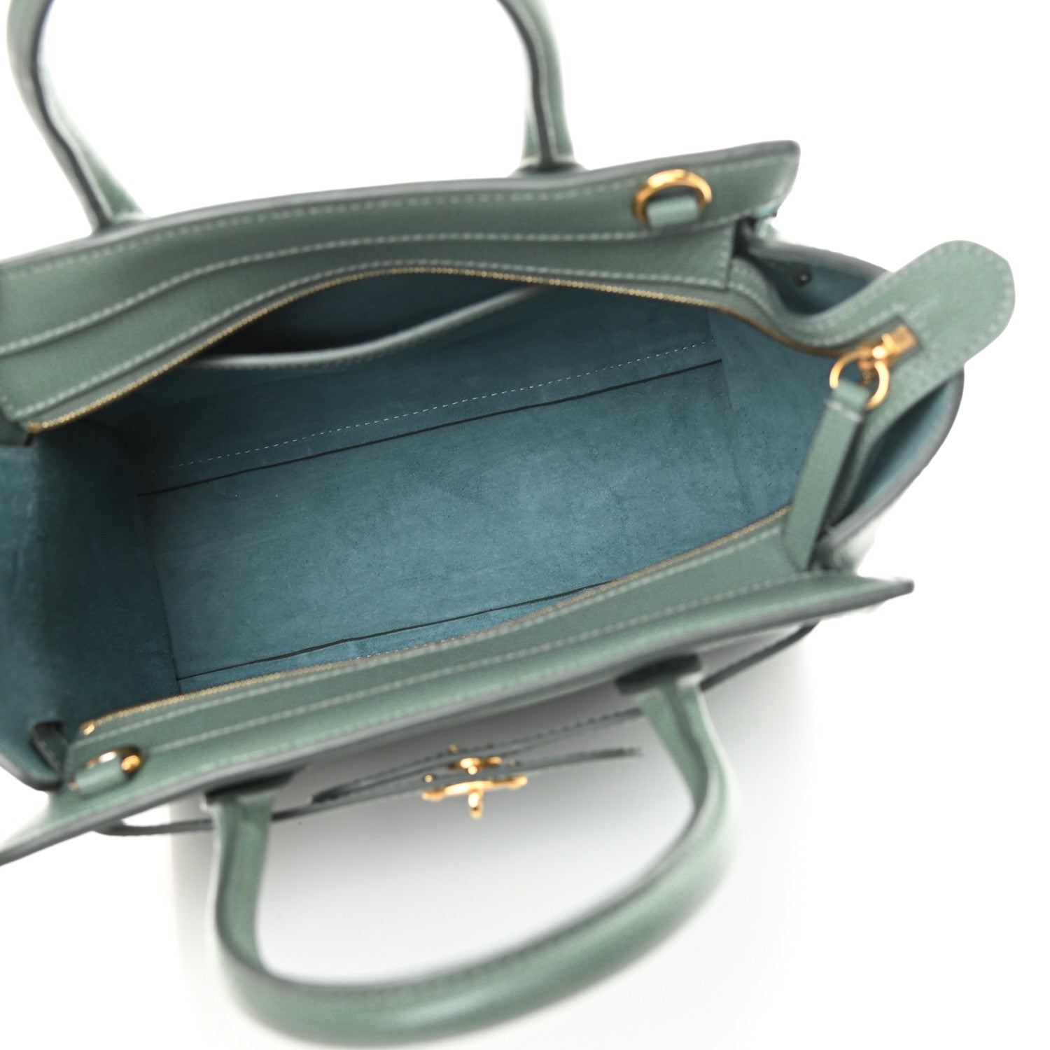 Mulberry Small Classic Grain Mini Zipped Bayswater Antique Blue 5 of 17
