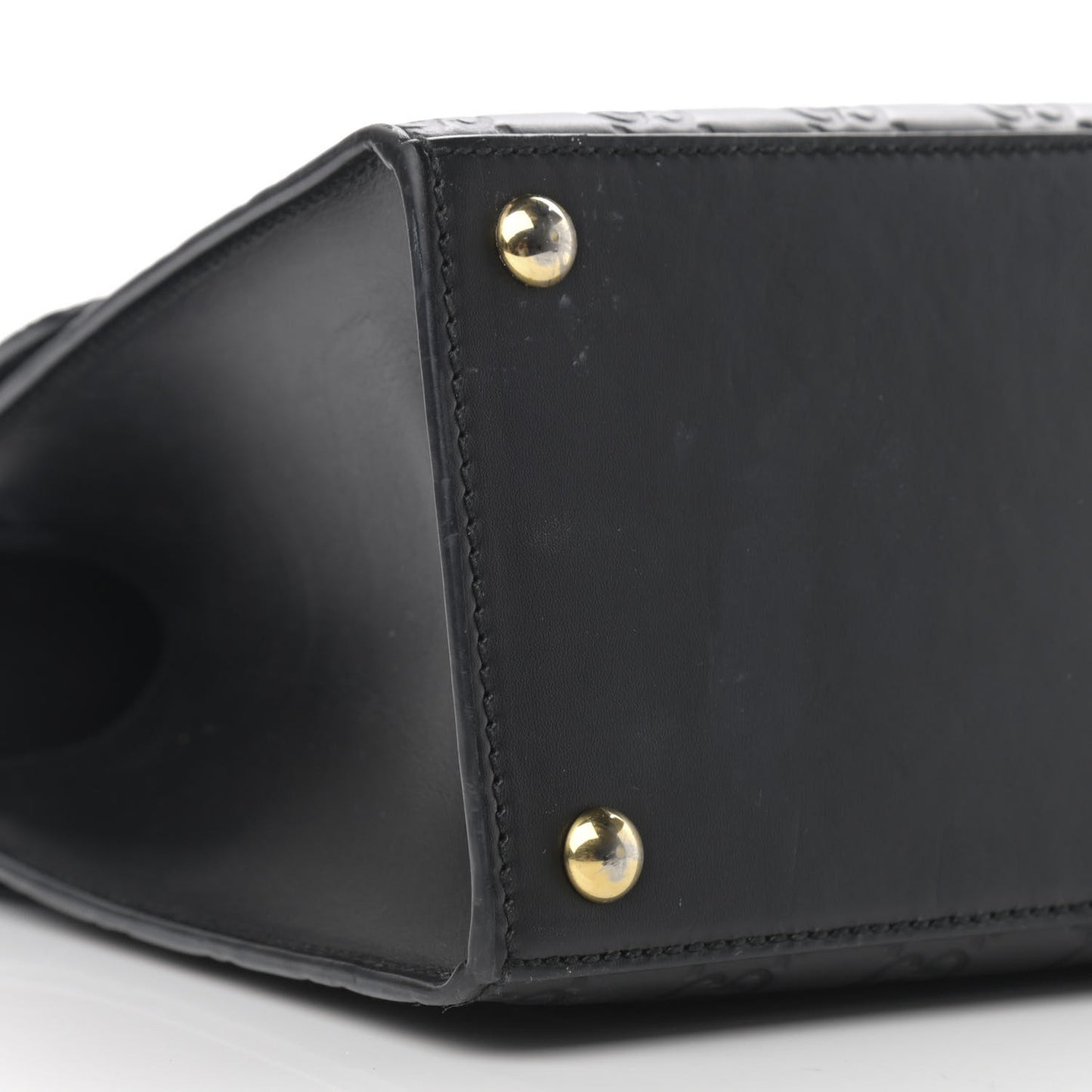 Guccissima Signature Small Padlock Top Handle Bag Black