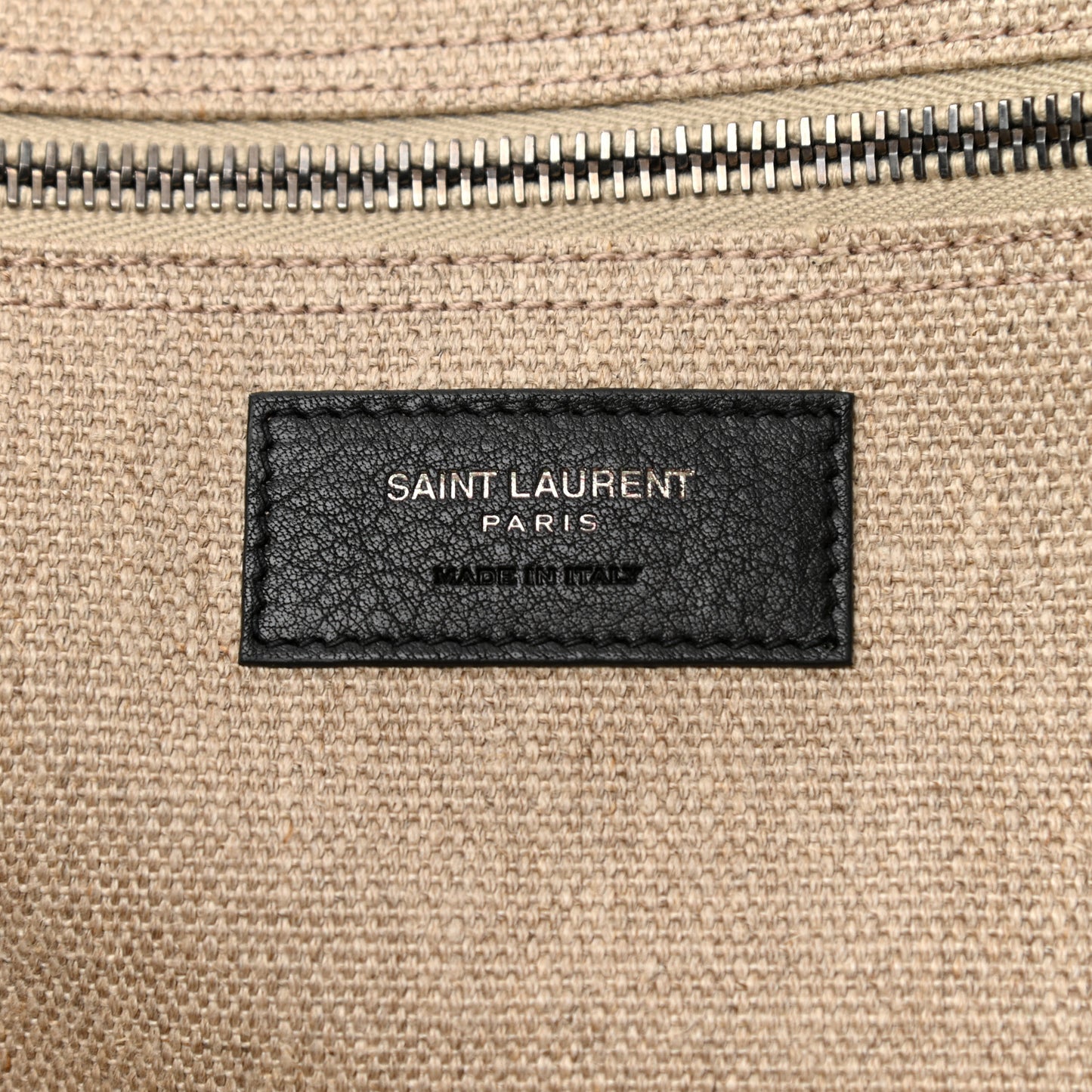 Linen Calfskin Rive Gauche Tote Optic White