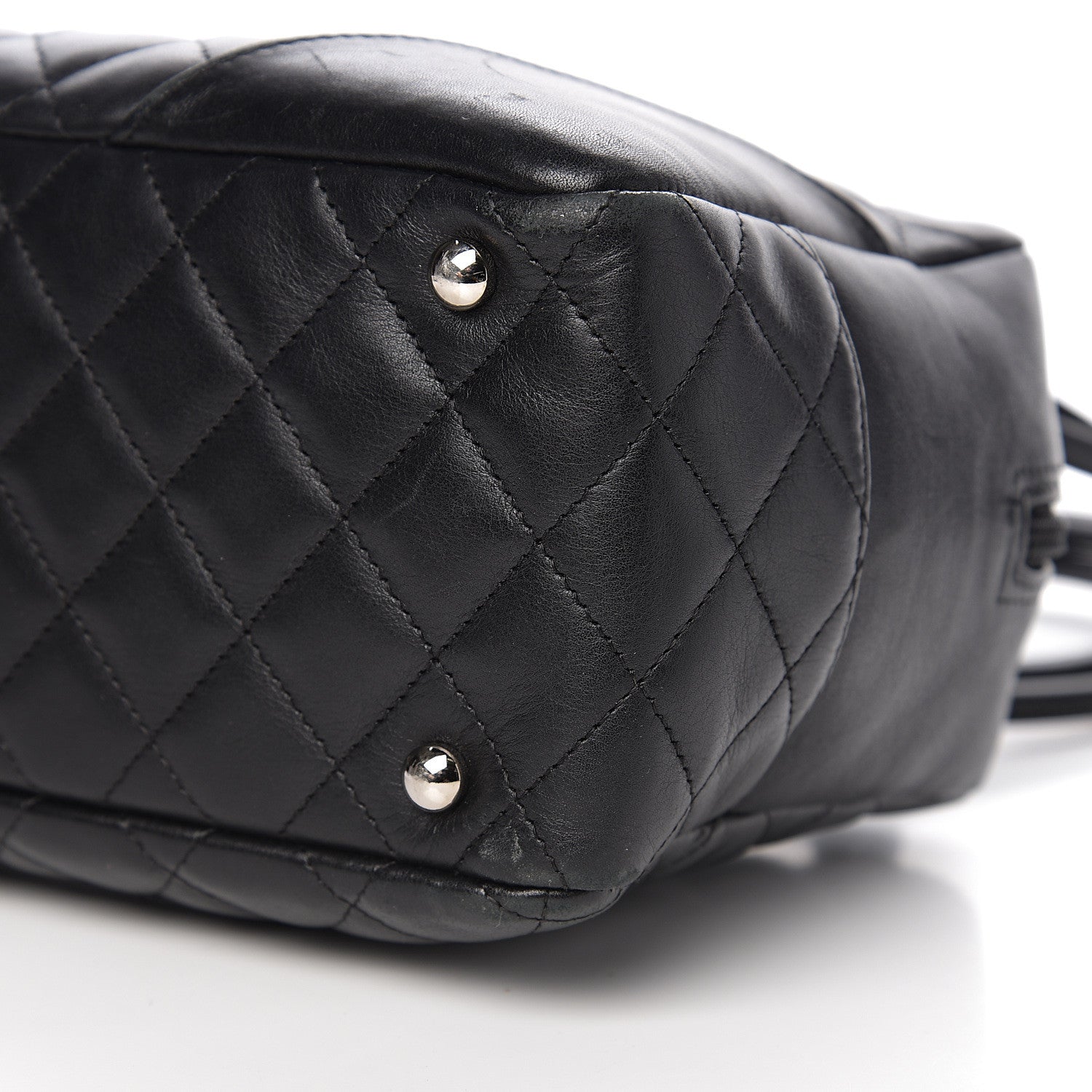Chanel Calfskin Quilted Large Cambon Bowler Black 11 of 12