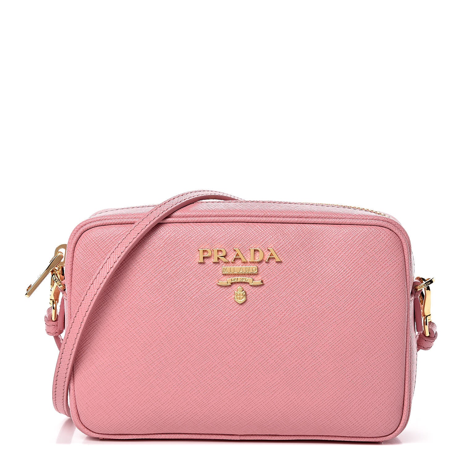 Prada Saffiano Lux Small Camera Crossbody Bag Petalo 1 of 9