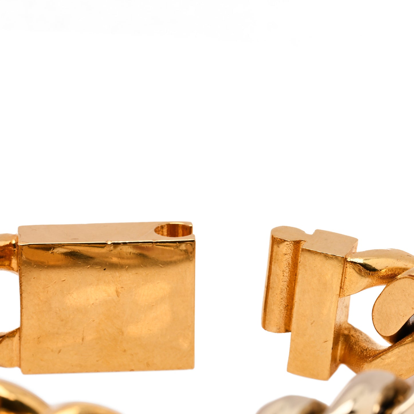 Metal Two Tone Chain Link Bracelet Gold