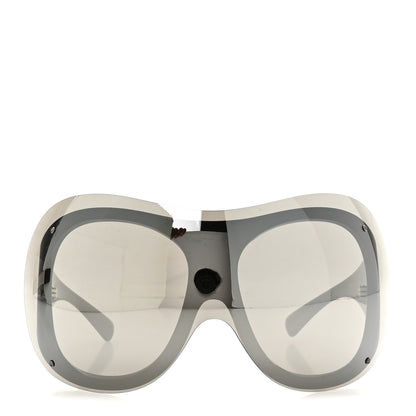 Chanel Acetate Mirror Shield Sunglasses 71236 Black 2 of 7