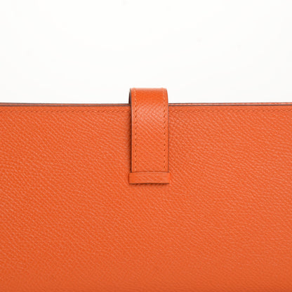 Hermes Epsom Bearn Wallet Orange 2 of 12