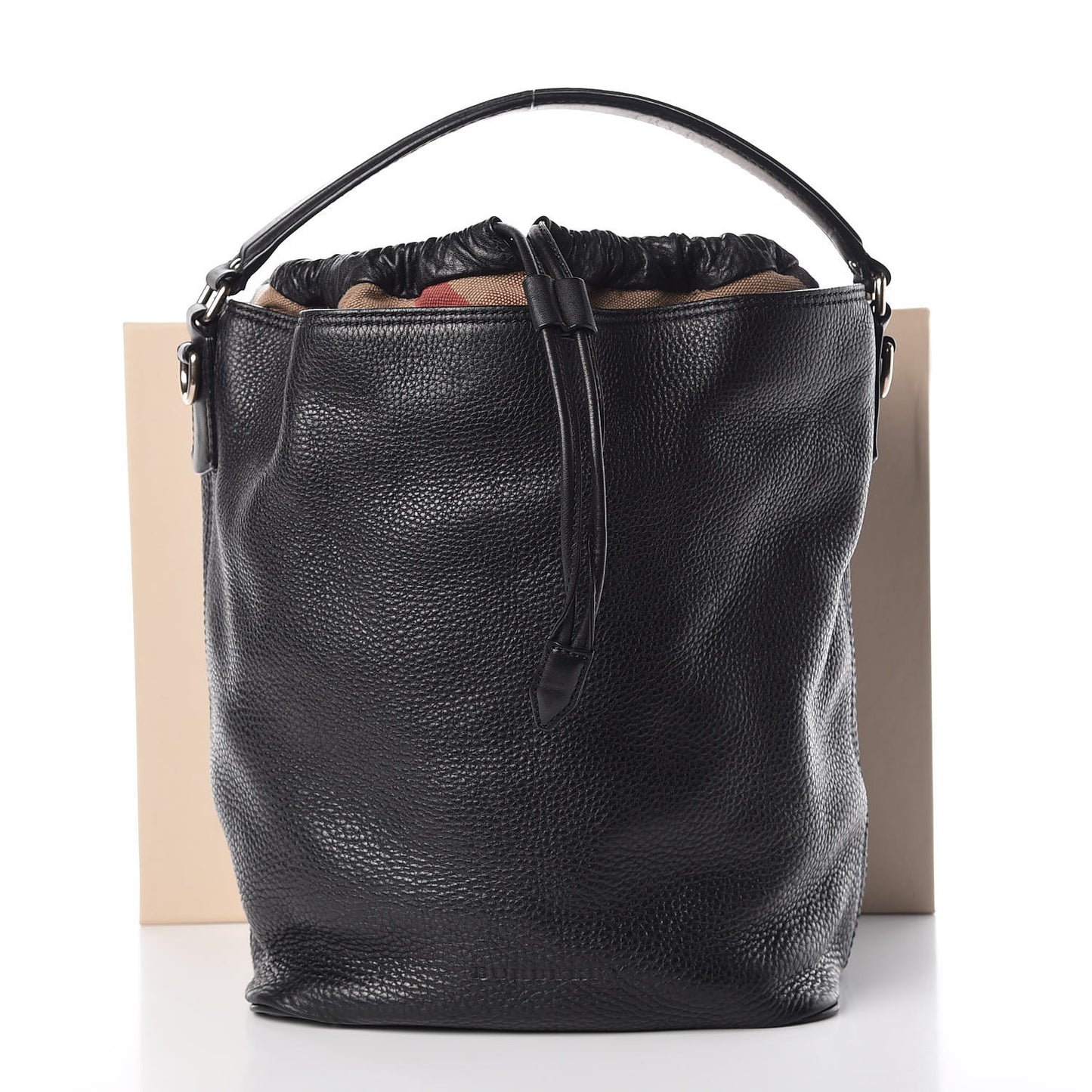Grainy Calfskin Medium Susanna Hobo Black
