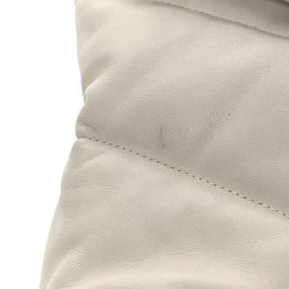 Saint Laurent Lambskin Quilted Medium Loulou Puffer Monogram Chain Satchel Crema Soft 10 of 10