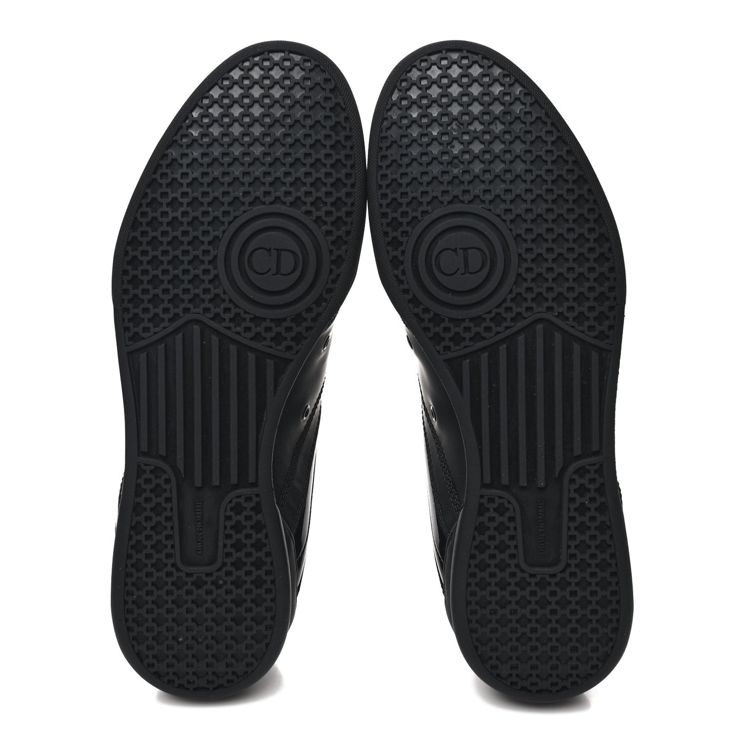 Matte Calfskin Patent Mens Sneakers 40.5 Black