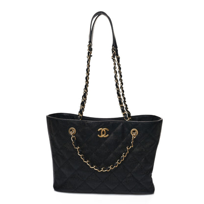 Chanel Caviar Quilted Small Shopping Tote Black 1 of 9