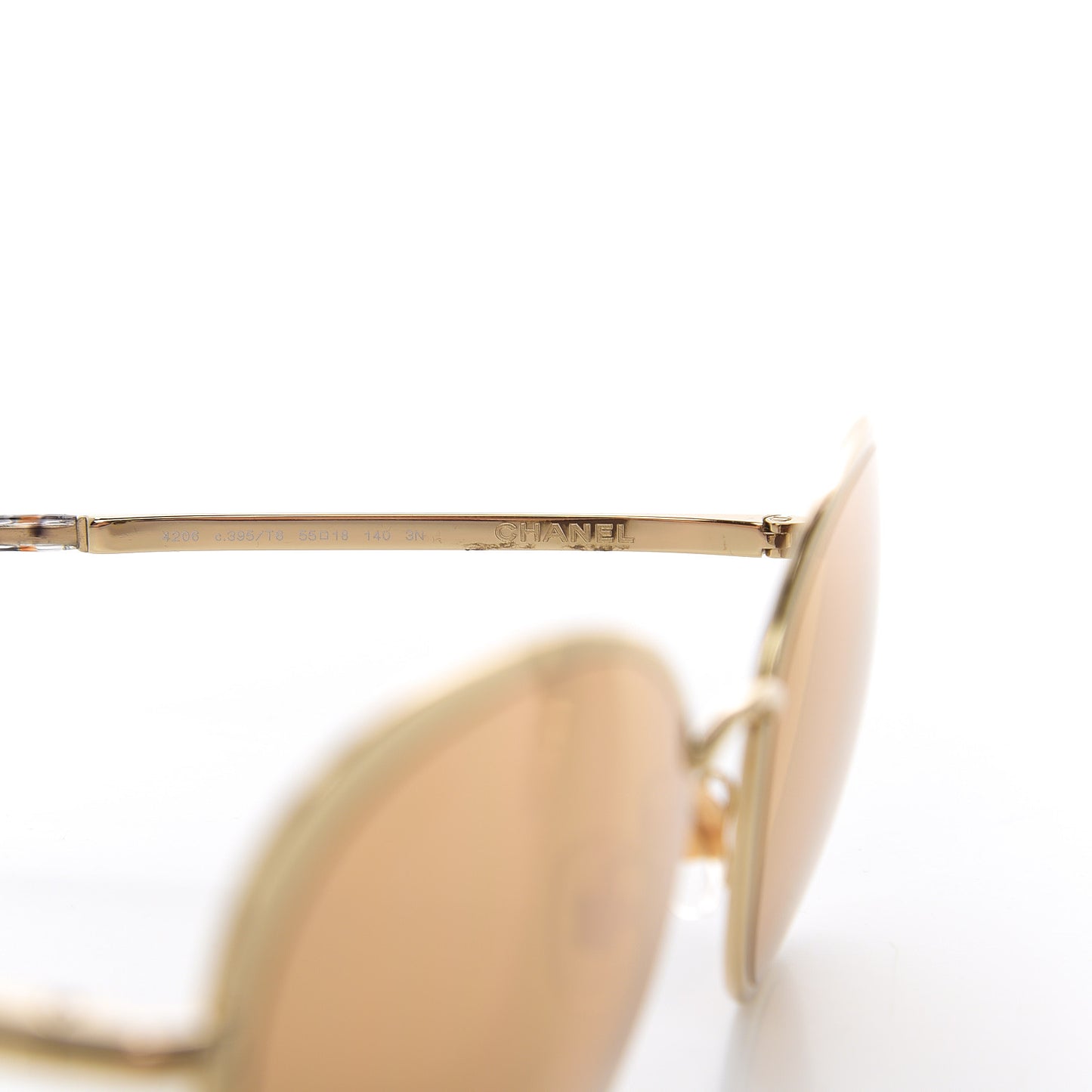 Round Mirror Sunglasses 4206 Gold