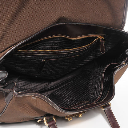 Prada Jacquard Logo Shoulder Bag Bruciato 4 of 11