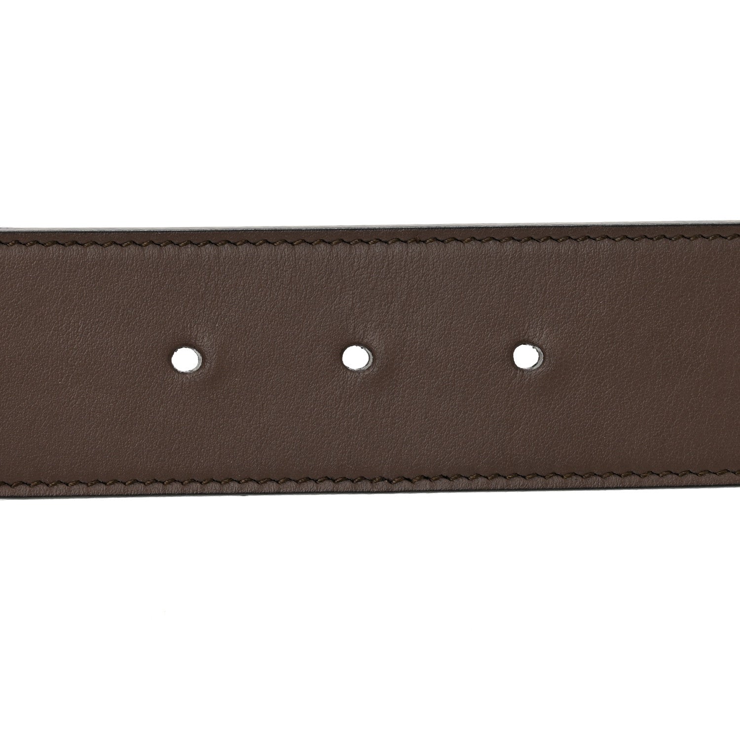 Gucci GG Supreme Monogram Matte Plutone Calfskin Double G 30mm Belt 85 34 Beige Ebony Black 3 of 6