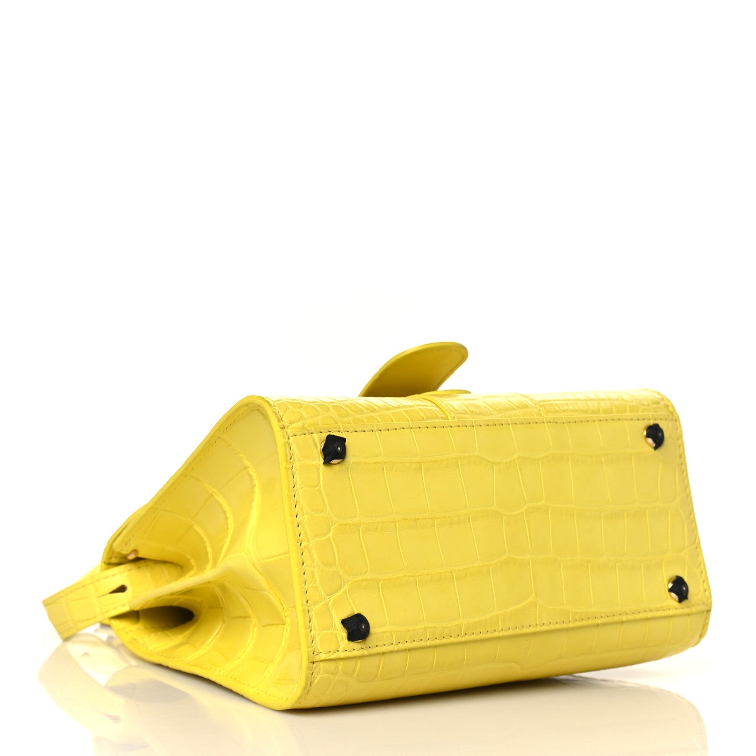 Delvaux Alligator Mini Brillant Satchel Citron 4 of 9