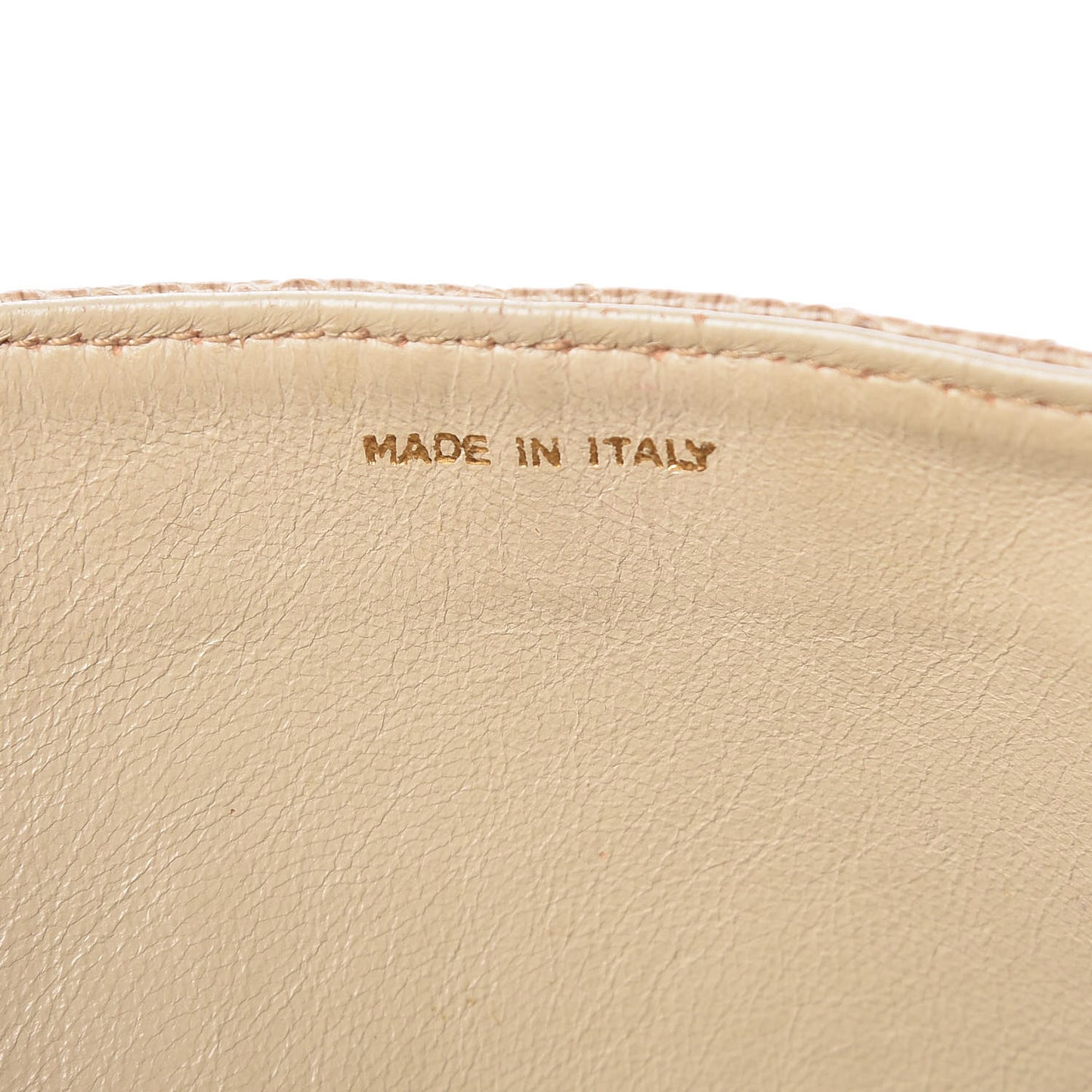 Lizard Small Square Flap Beige