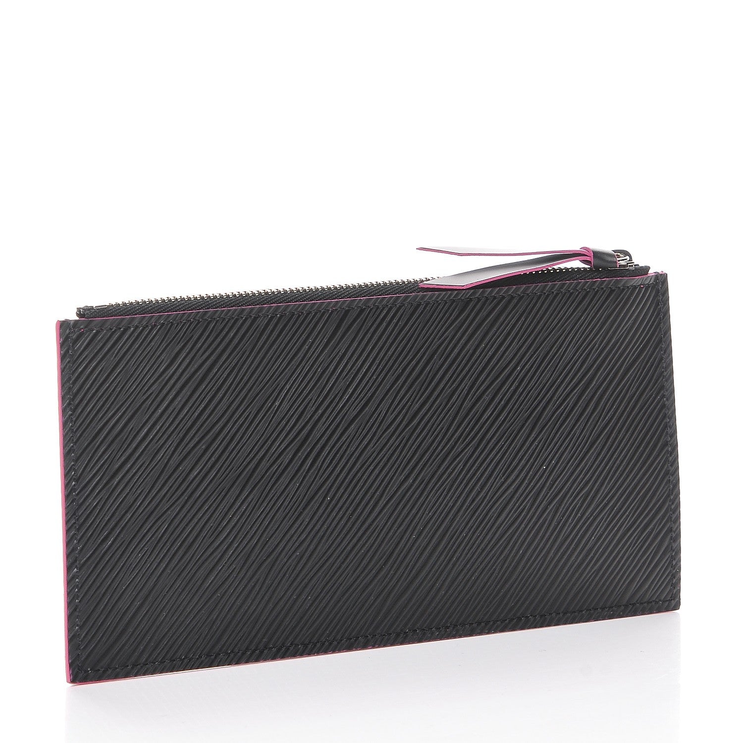 Louis Vuitton Epi Felicie Chain Wallet Zippered Insert Black Hot Pink 3 of 6