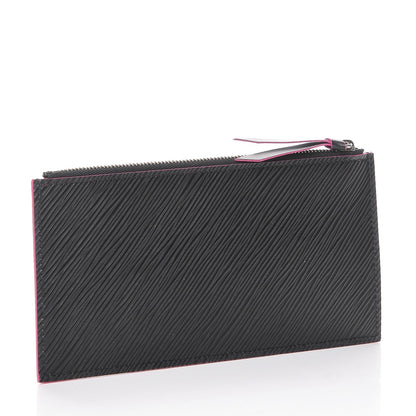 Louis Vuitton Epi Felicie Chain Wallet Zippered Insert Black Hot Pink 3 of 6