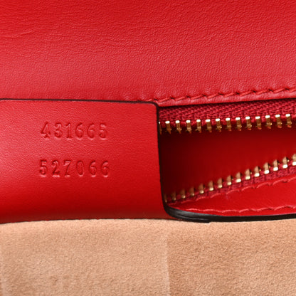 Gucci Calfskin Medium Sylvie Top Handle Bag Hibiscus Red 7 of 10