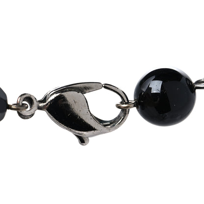 Chanel Ruthenium Pearl Beaded CC Long Necklace Black 4 of 4
