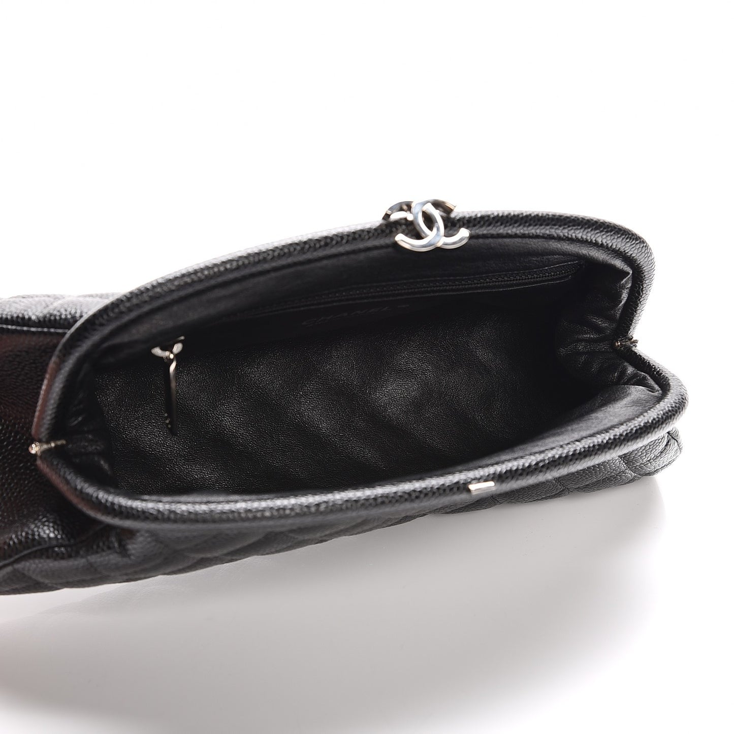 Caviar Quilted Timeless Clutch Black