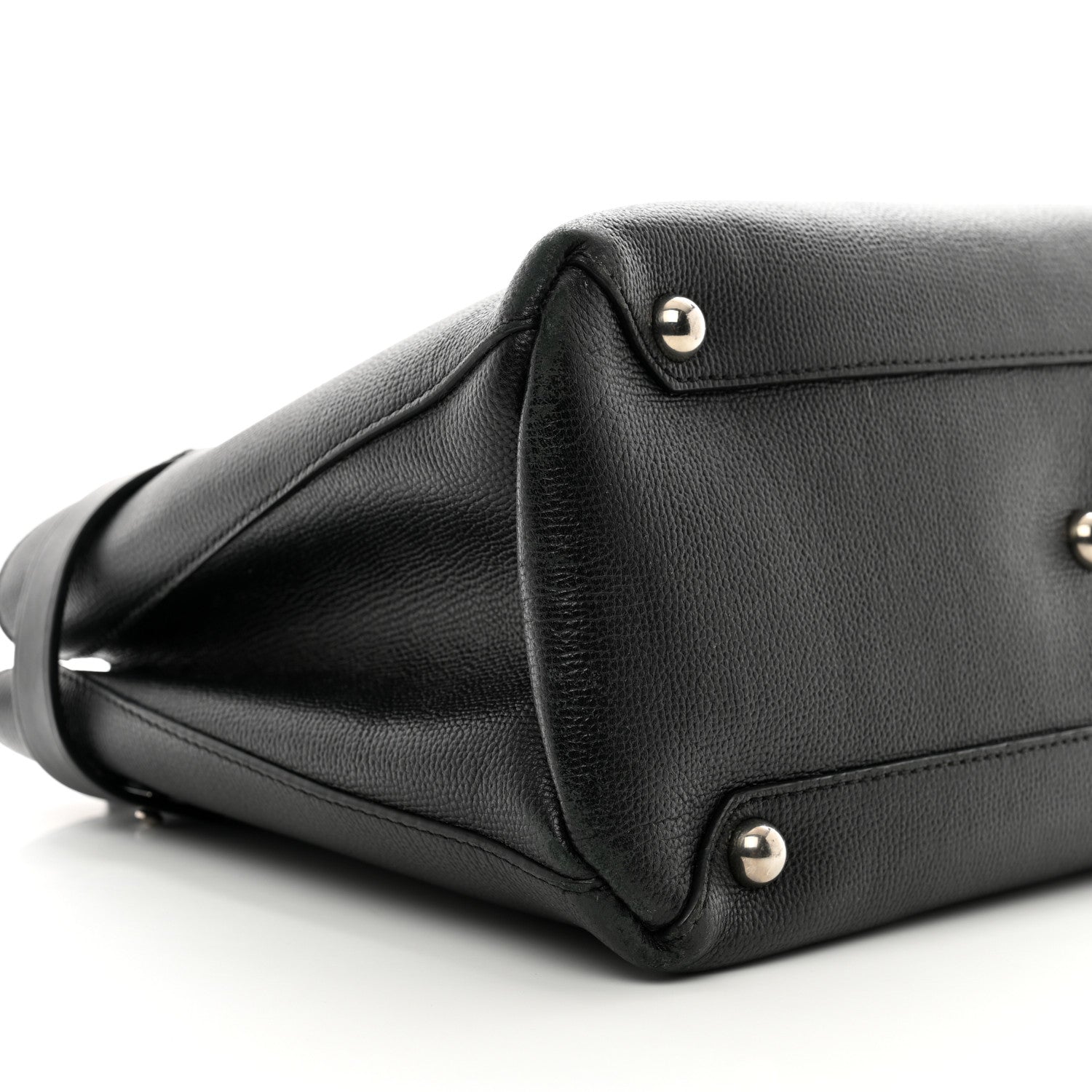 Burberry Derby Calfskin House Check Medium Banner Tote Black 10 of 13