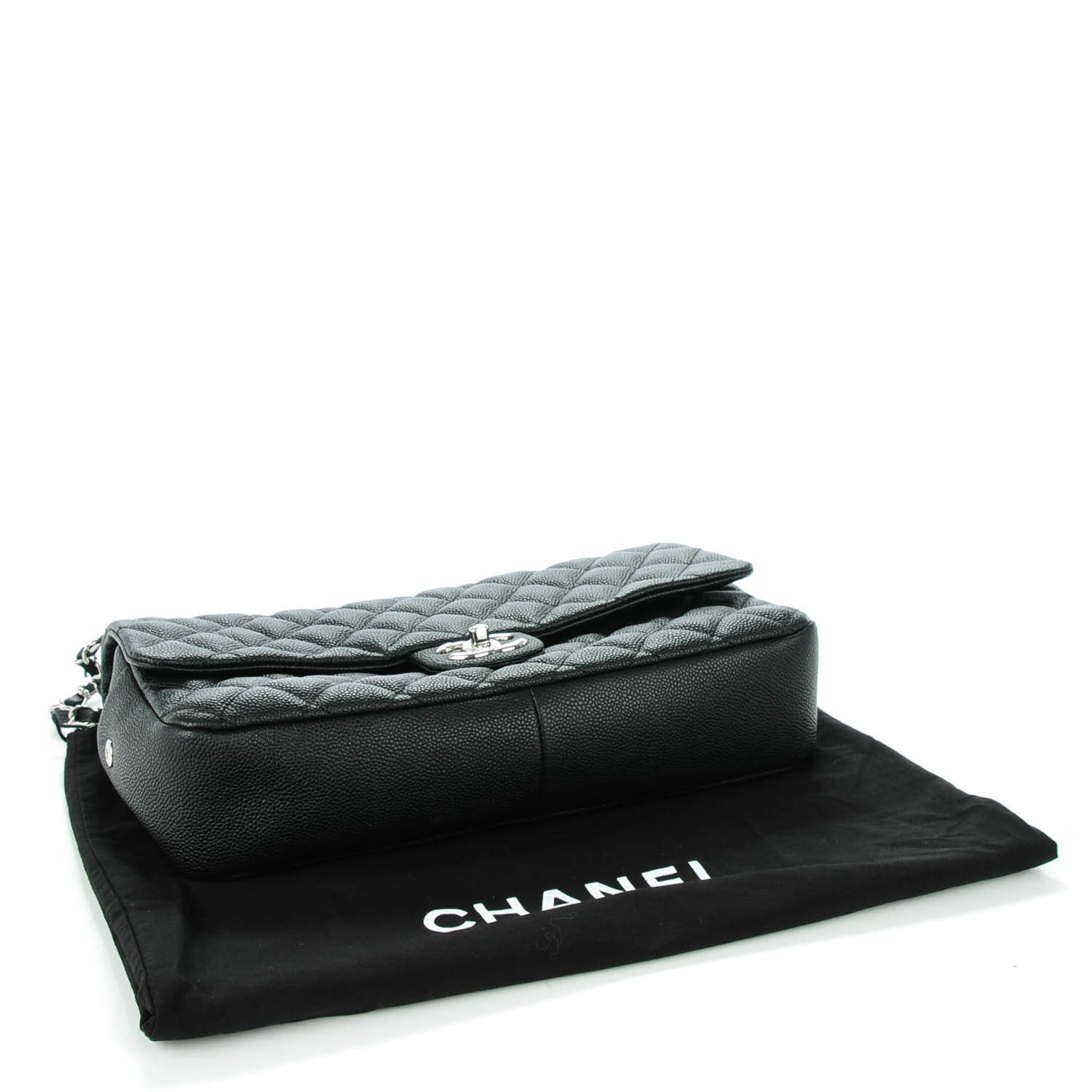 Chanel Caviar Quilted Jumbo Easy Flap Black 4 of 8