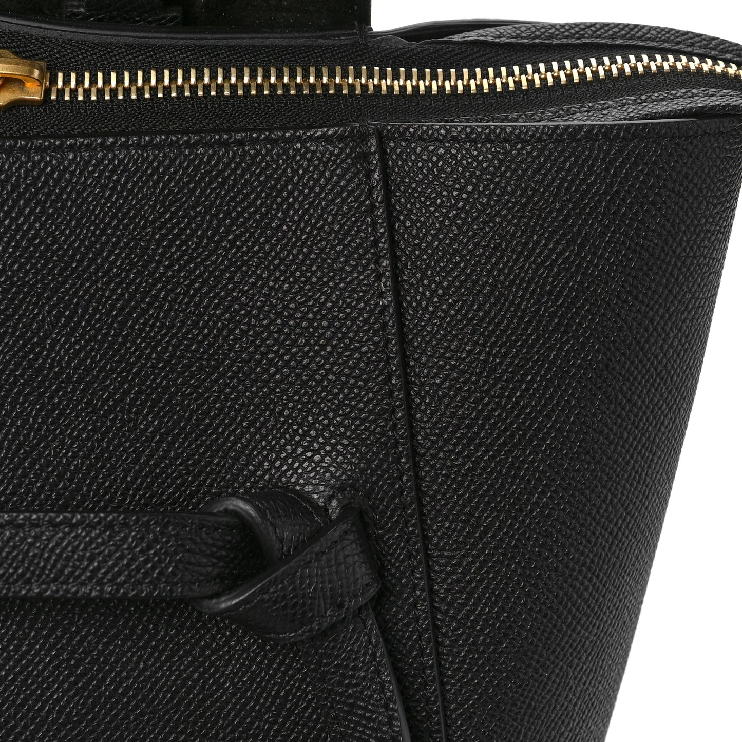 Grained Calfskin Mini Belt Bag Black