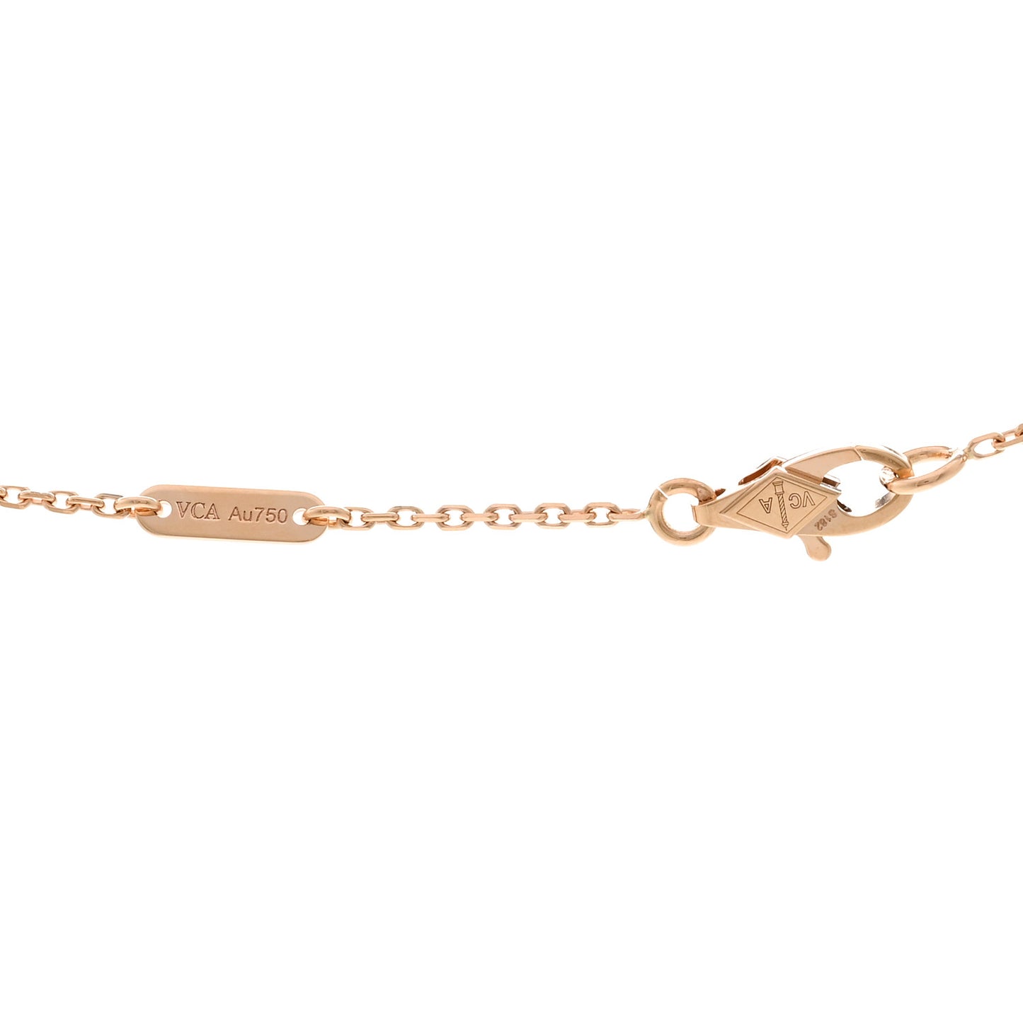 18K Rose Gold Carnelian Sweet Alhambra Heart Pendant Necklace
