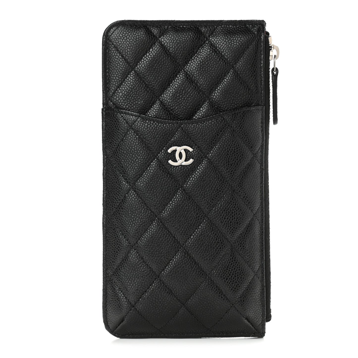 Caviar Quilted Classic iPhone Pouch Black