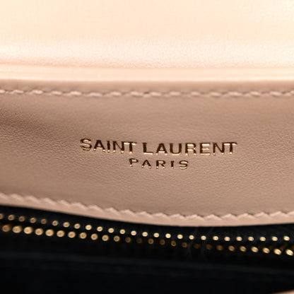 Saint Laurent Calfskin Y Quilted Monogram Toy Loulou Crossbody Bag Dark Beige 7 of 11
