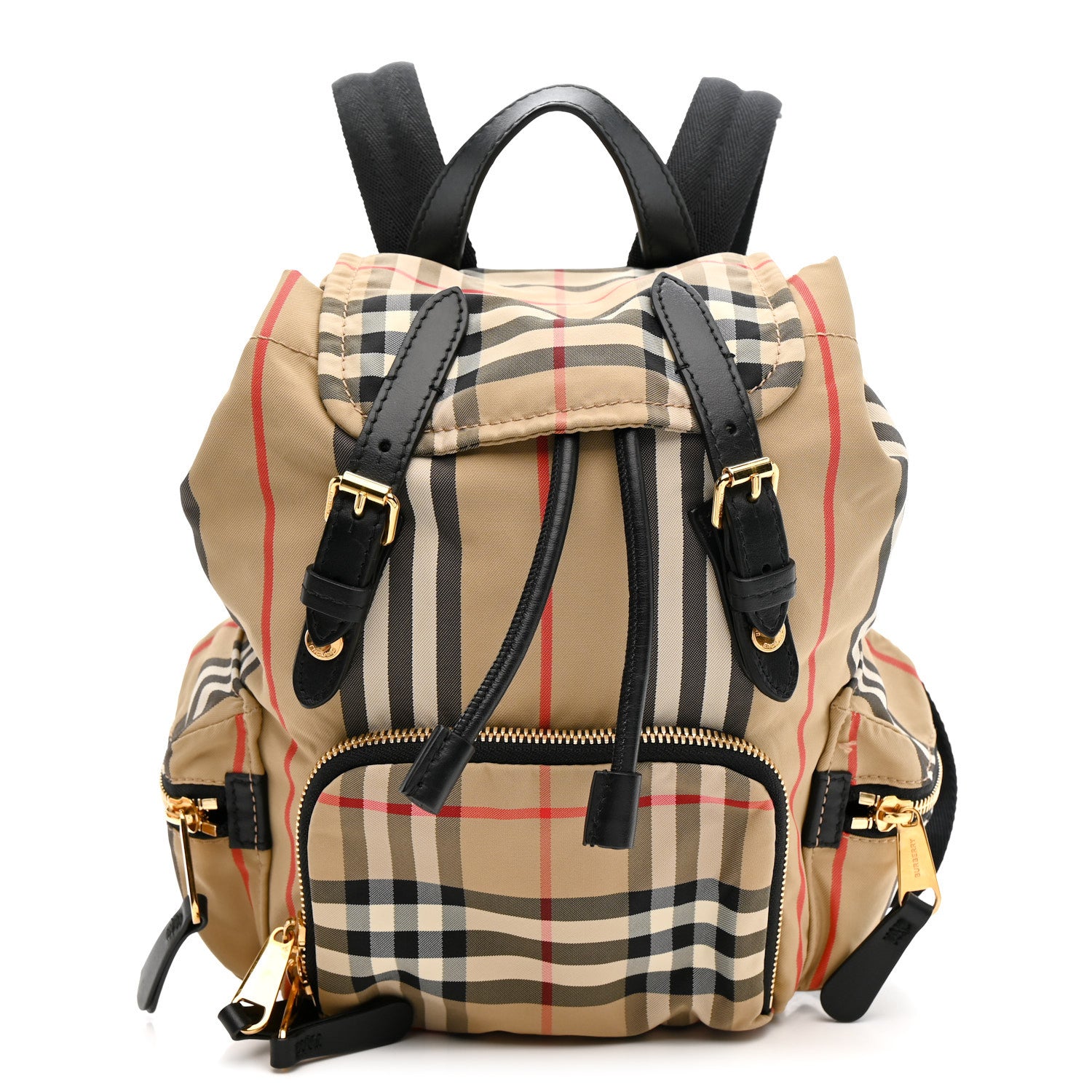 Burberry Nylon Vintage Check Medium Rucksack Backpack Antique Yellow 1 of 9