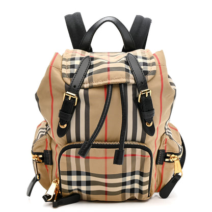 Burberry Nylon Vintage Check Medium Rucksack Backpack Antique Yellow 1 of 9