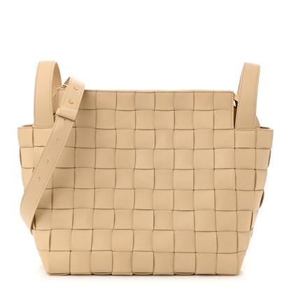 Bottega Veneta Lambskin Maxi Intrecciato Bowling Cassette Shoulder Bag Porridge 1 of 10