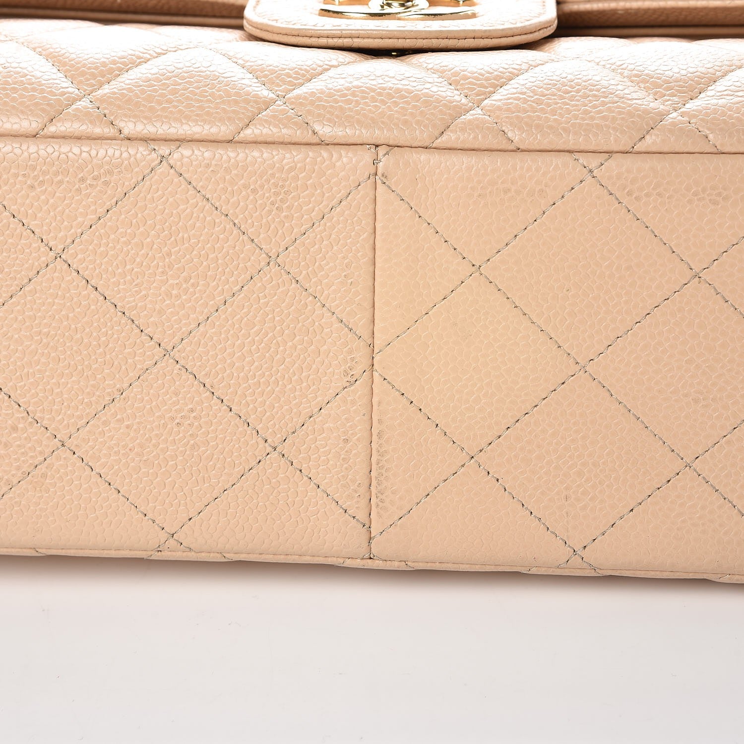 Chanel Caviar Quilted Jumbo Double Flap Beige Clair 10 of 14