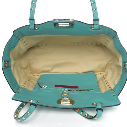 Valentino Garavani Vitello Small Rockstud Tote Colibri 4 of 8