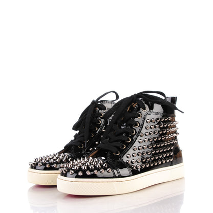 Christian Louboutin Patent Louis Spikes Flat Sneakers 36 Black 3 of 9