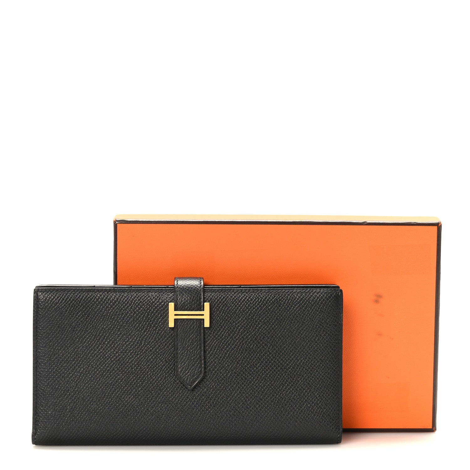 Hermes Epsom Bearn Gusset Wallet Black 2 of 7