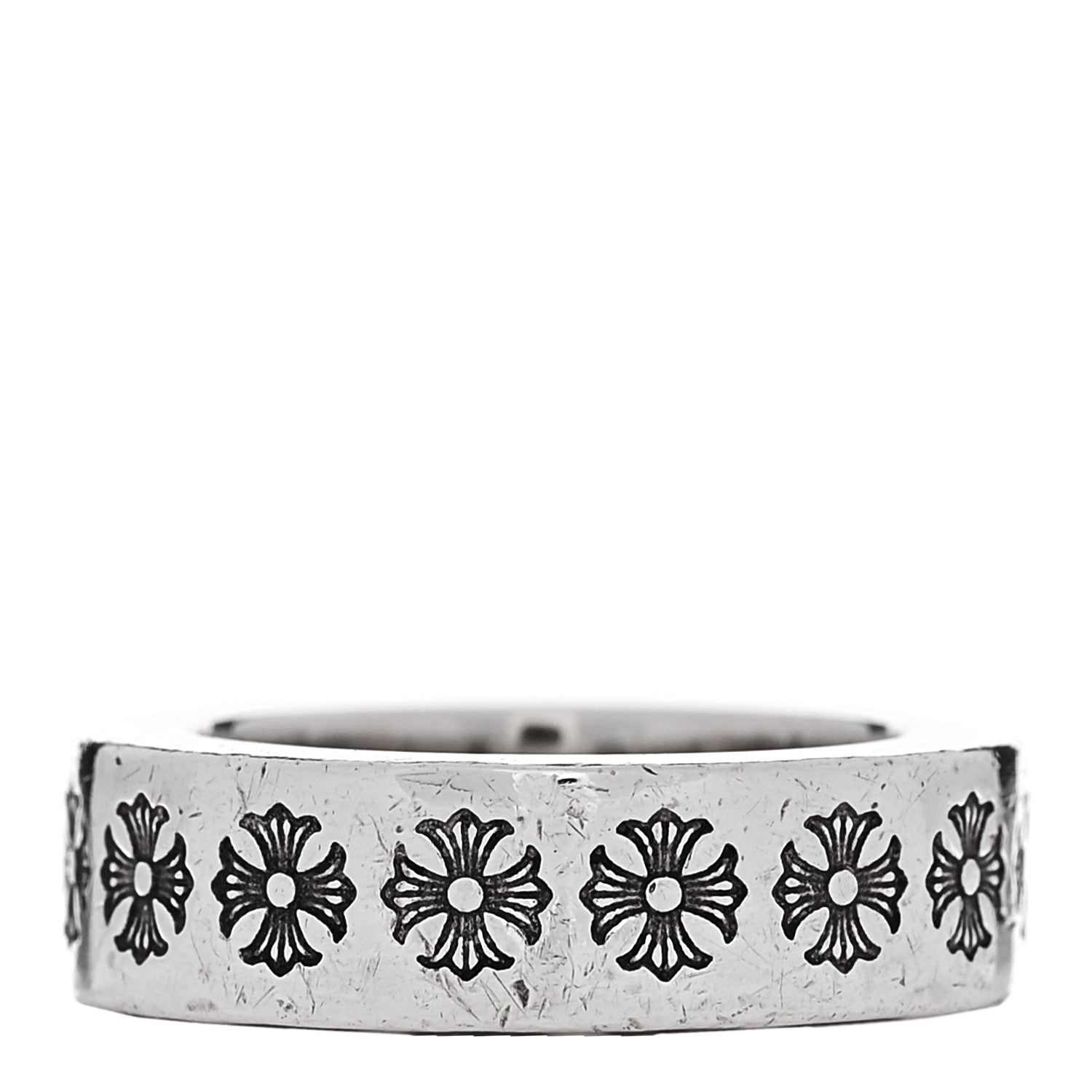 Chrome Hearts Sterling Silver Cross Fck You Spacer Ring 48 4.5 3 of 5
