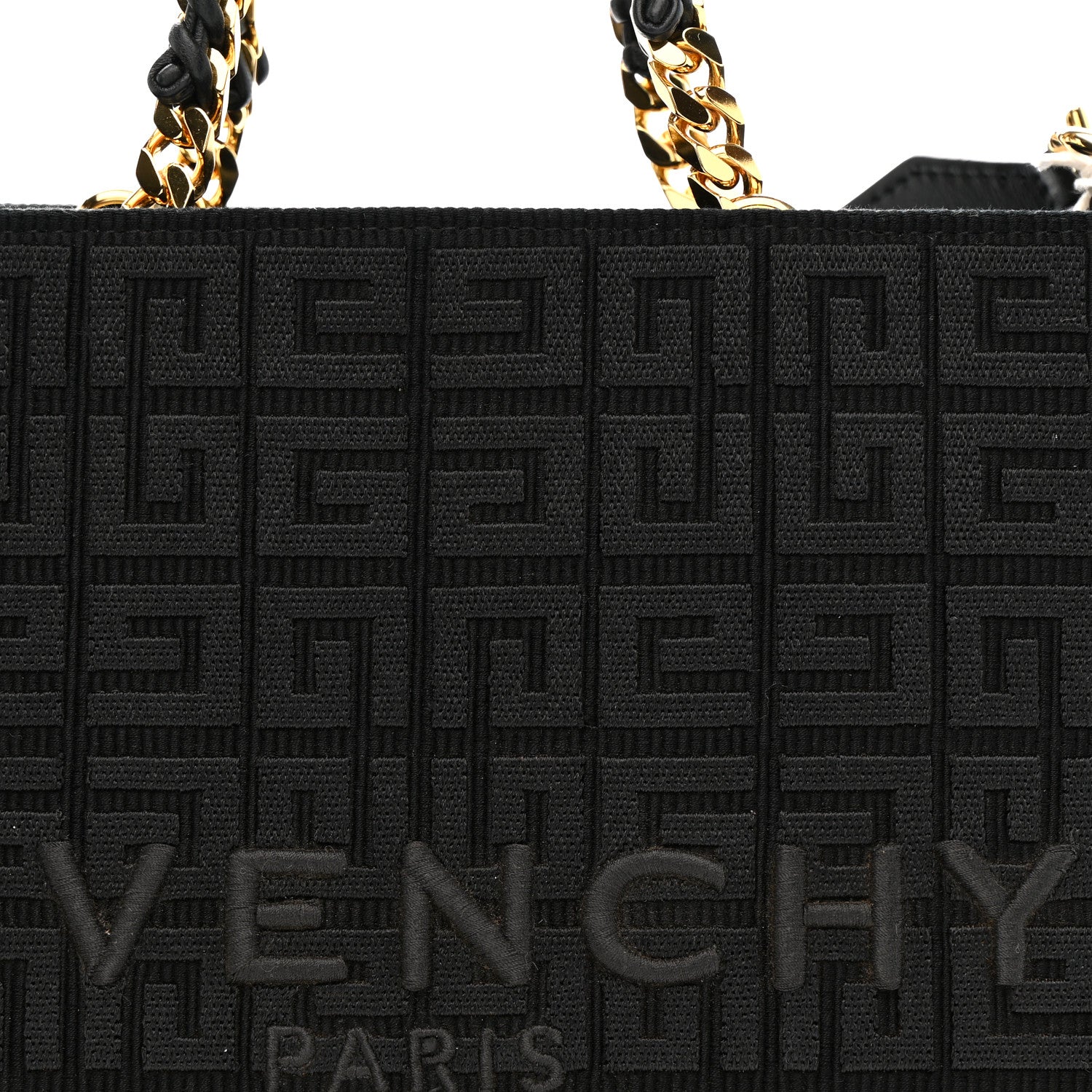 Givenchy Canvas Jacquard 4G Small Chain Tote Black 8 of 10