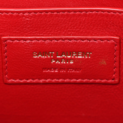 Saint Laurent Smooth Calfskin Manhattan Shoulder Bag Rouge Eros 6 of 10