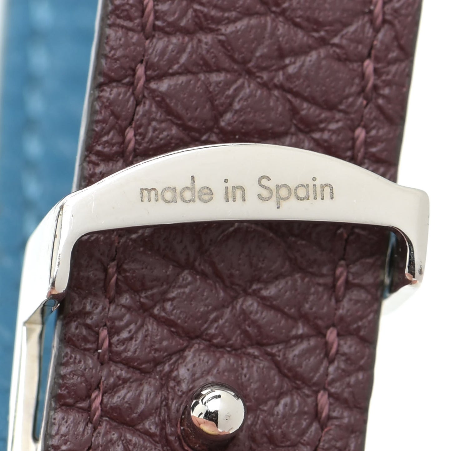 Taurillon LV Initiales Reversible Bracelet Bordeaux Bleuet