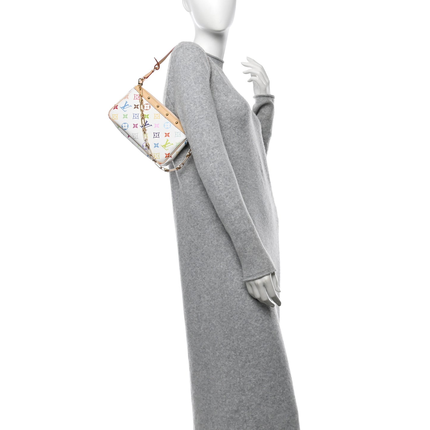 LV X TM Monogram Multicolor Pochette Accessories White