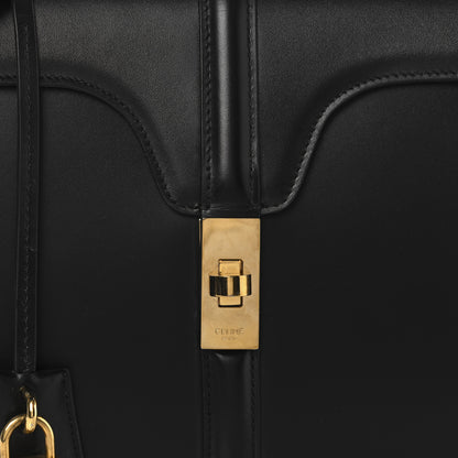 Celine Satinated Calfskin Small 16 Top Handle Bag Black 8 of 15