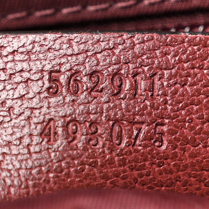 Gucci GG Monogram Script Logo Large Double Pocket Backpack Sahara Rubino Bordeaux 7 of 14