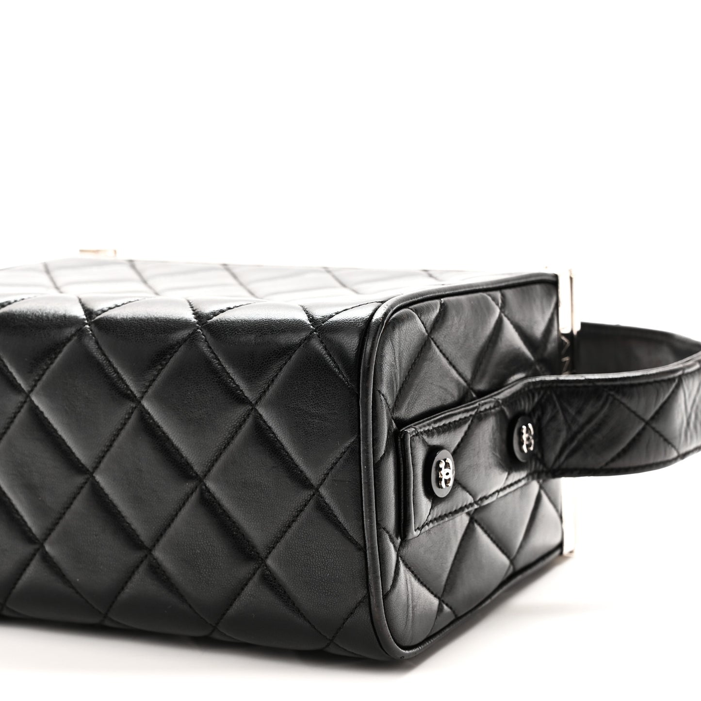 Lambskin Quilted Box Bag Black