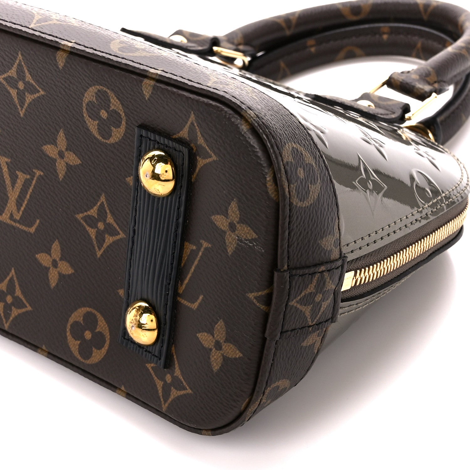Louis Vuitton Vernis Monogram Alma BB Taupe Metallise 10 of 10