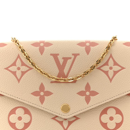Louis Vuitton Empreinte Monogram Giant By The Pool Felicie Pochette Chain Wallet Creme Rose Trianon 8 of 12